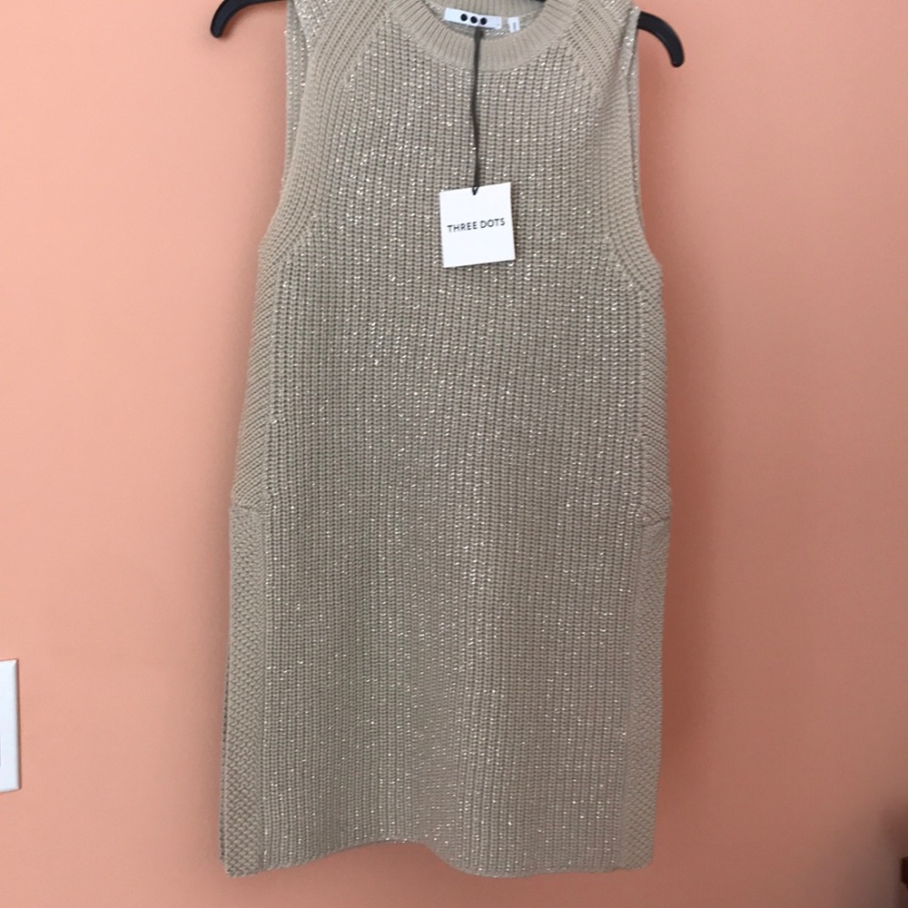 Three dots new sleeveless tunic merino wool
